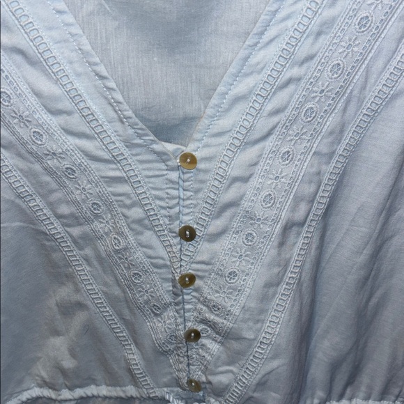 Joie Cottagecore Feminine Light Blue Dress Lace Sundress Women’s Sz Medium - Picture 2 of 8